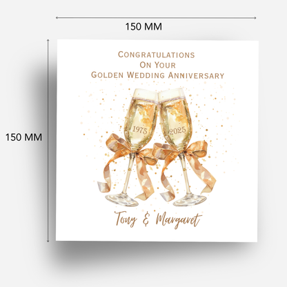 Golden Wedding Anniversary Card - C641
