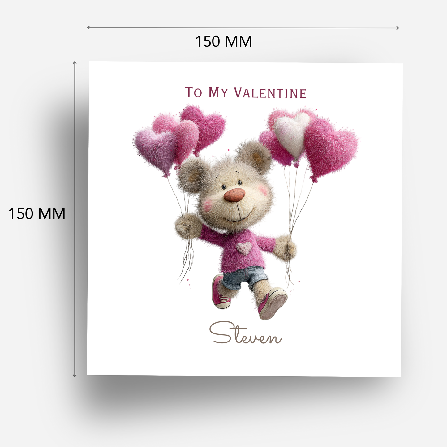 Valentine’s Day Card - Cute Teddy Design - C719