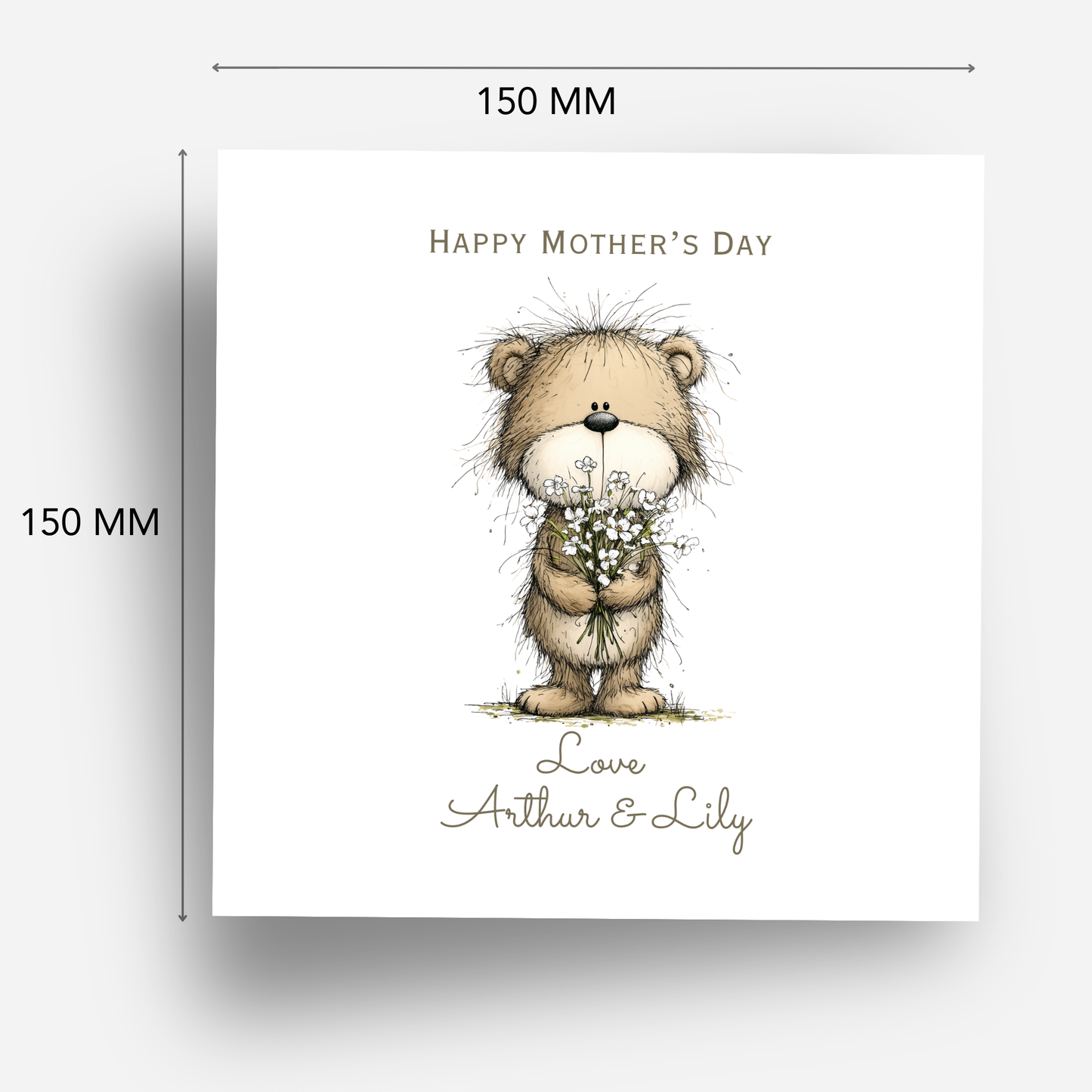 Mother's Day Card - Teddy Bear Design - C832