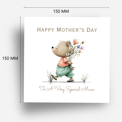 Mother's Day Card - Cute Teddy Design - C739