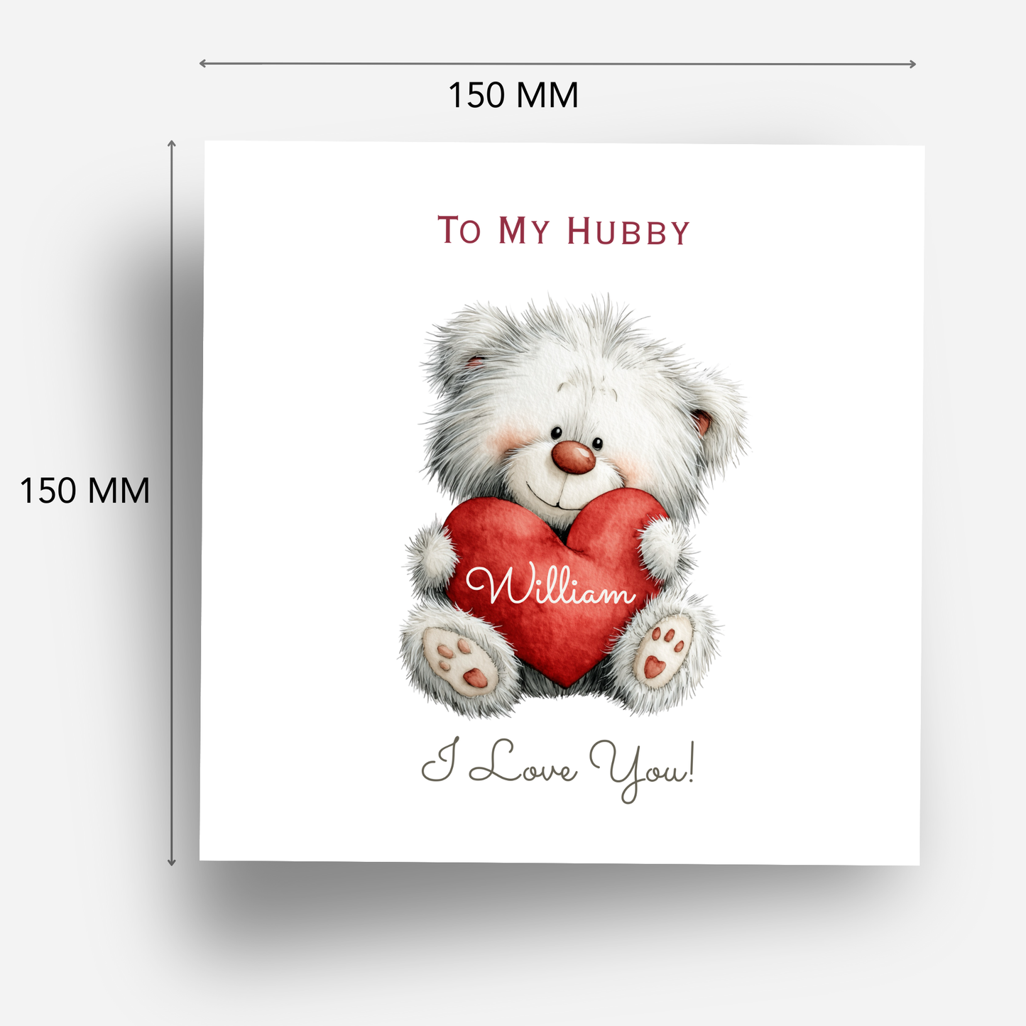 Valentine’s Day Card - Cute Teddy Design - C711