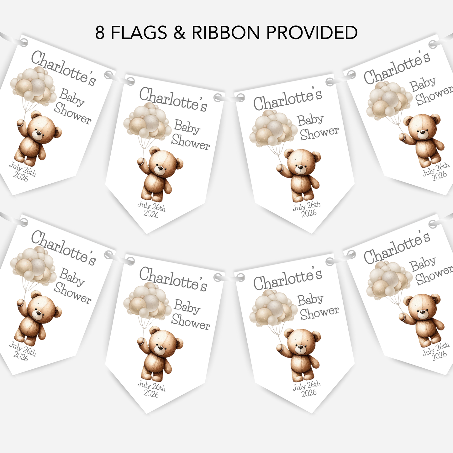 Teddy Bear Baby Shower Bunting - B147