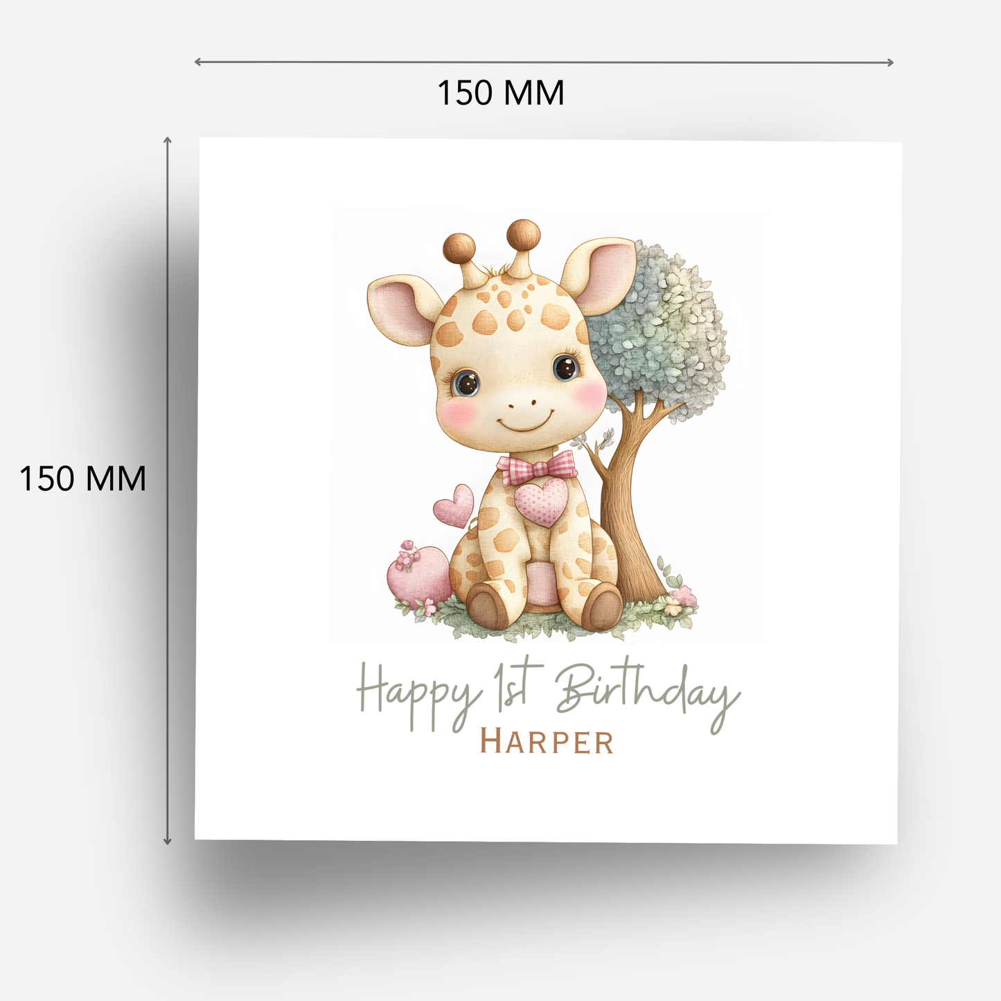 Baby Giraffe Birthday Card - C535