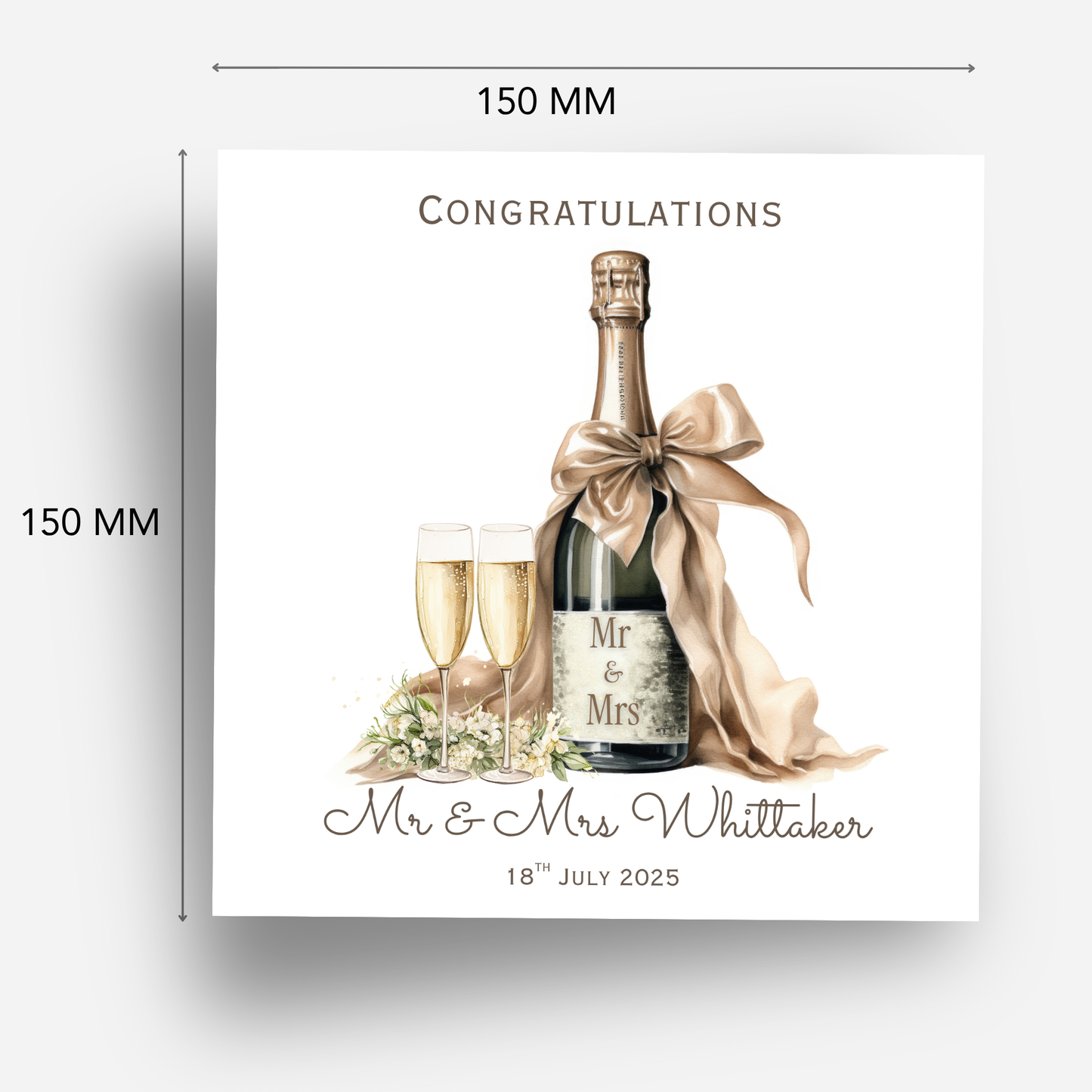 Bottle of Fizz and Glasses - C629