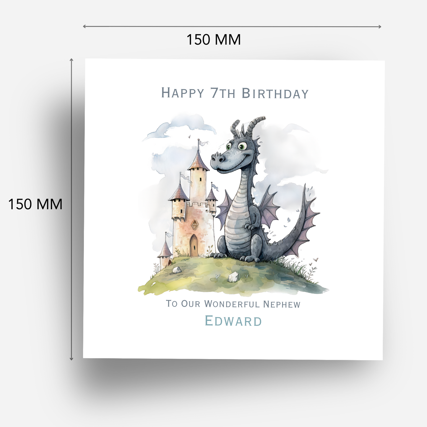 Dragon and Castle Birthday Card - C577