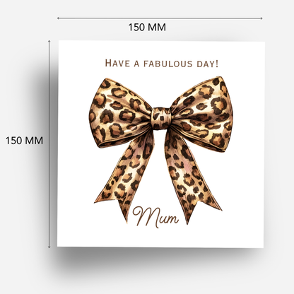Mother's Day Card - Modern Bow Design - C746