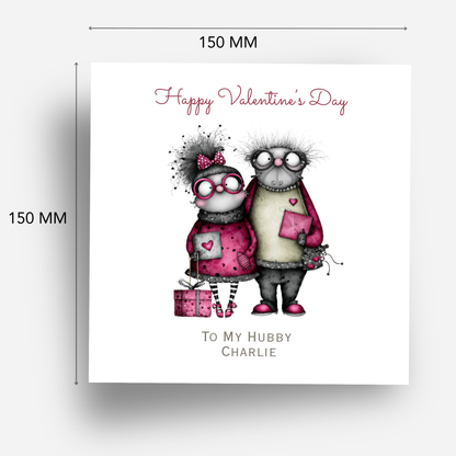 Valentine’s Day Quirky Couple Card  - C708