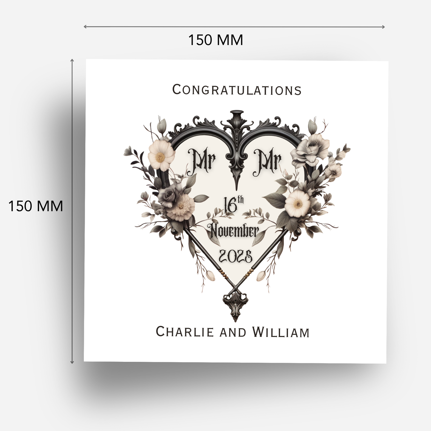 Gothic Style Heart - C639