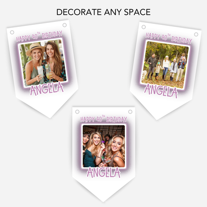 Birthday Party Photo Bunting - B303