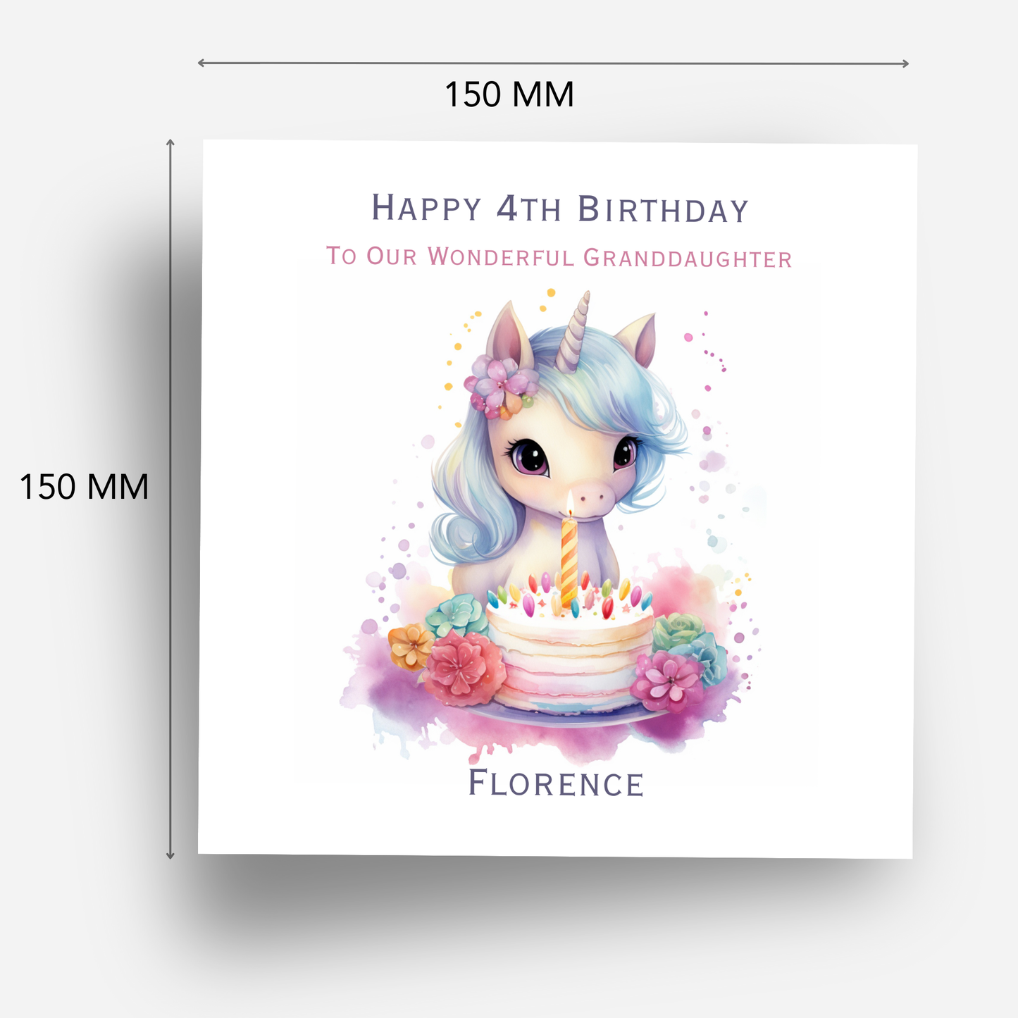 Cute Unicorn Birthday Card - C595
