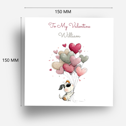 Cute Dog Valentine’s Day Card  - C698