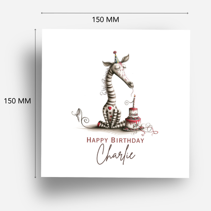 Quirky Giraffe Card - C567