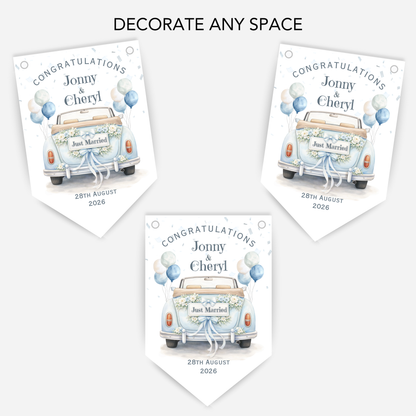 Wedding Car Bunting - B306
