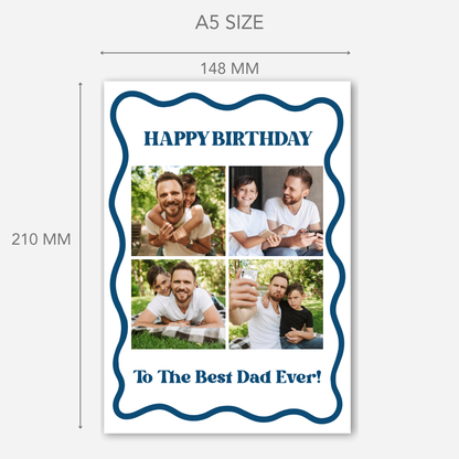 Happy Birthday Dad, Grandad or Any Relation Photo Card - PC13