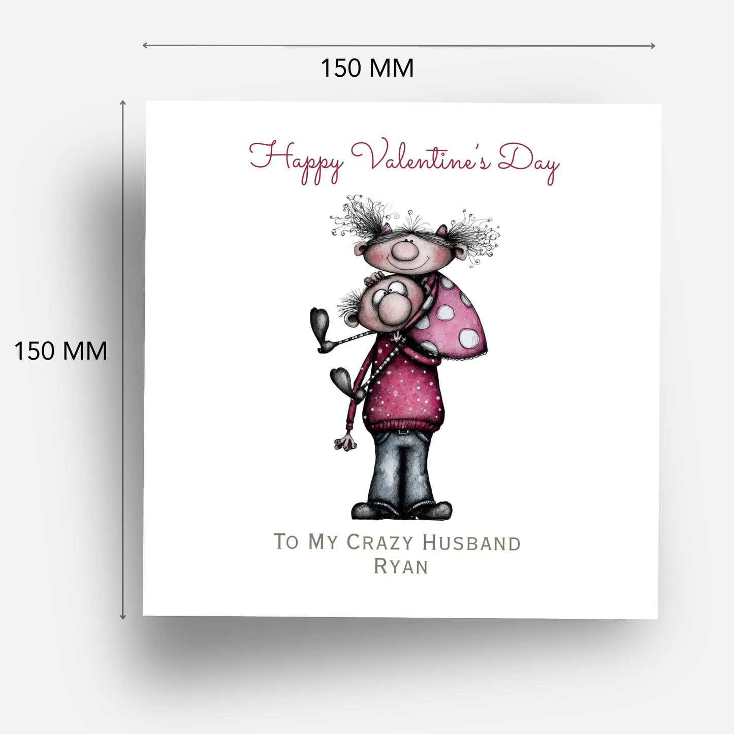 Valentine’s Day Quirky Couple Card  - C710