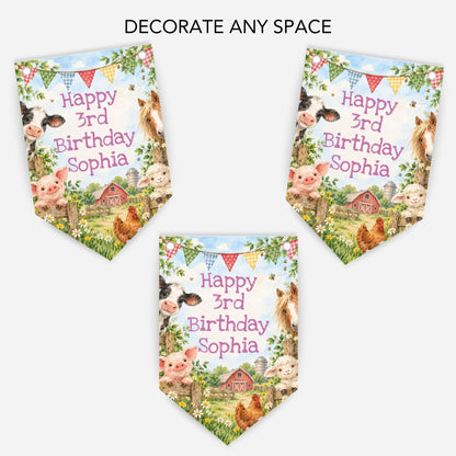 Farming Birthday Party Bunting - B331