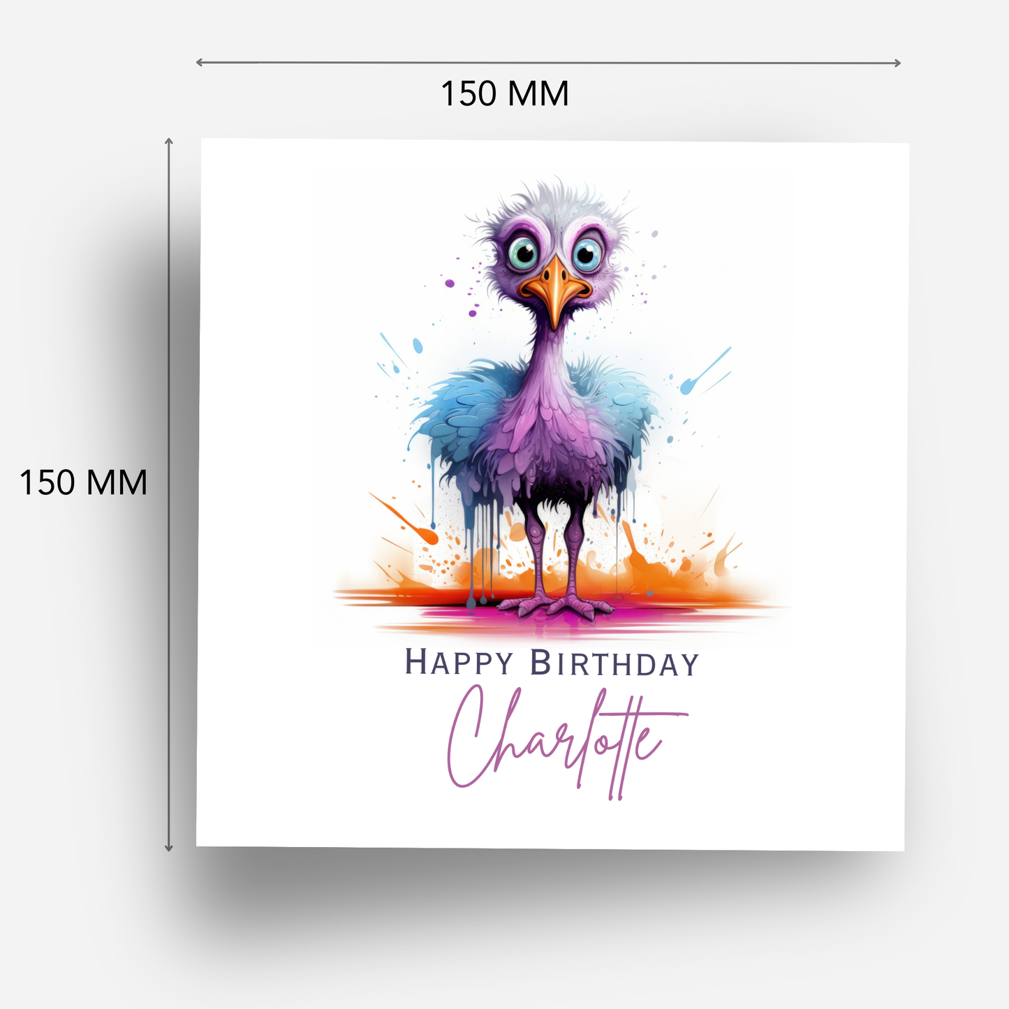 Crazy Bird Fun Birthday Card - C615