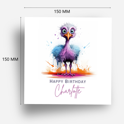 Crazy Bird Fun Birthday Card - C615
