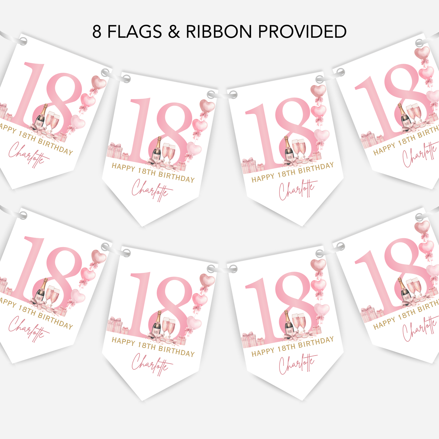 18th Or Any Age Birthday Bunting - B269