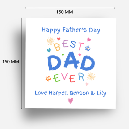 Best Dad Ever - Father's Day Card - C767