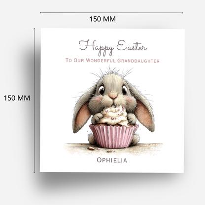 Easter Card With A Cute Bunny Design - C843