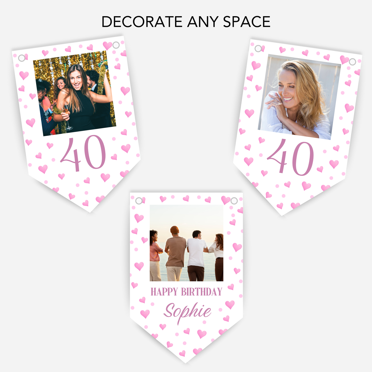 Personalised Photo Bunting Party Decoration - B282