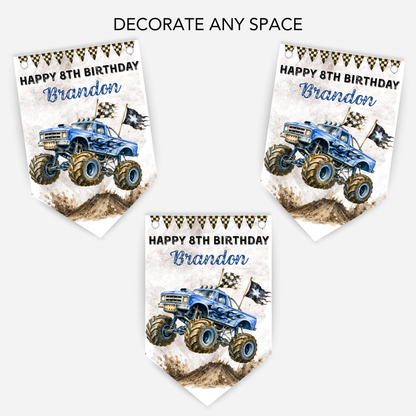 Monster Truck Birthday Bunting - B312
