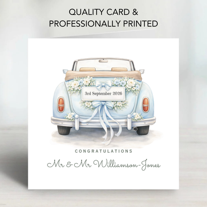 Wedding Car and Flowers  Wedding Card - C870