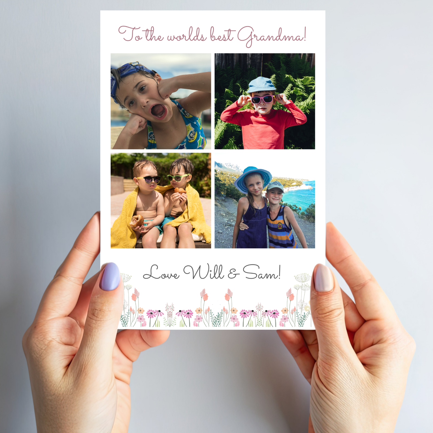 Happy Birthday Grandma, Mum or for anyone - Photo Card - PC17