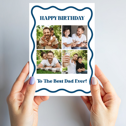 Happy Birthday Dad, Grandad or Any Relation Photo Card - PC13