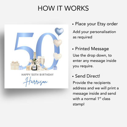 50th Birthday Card - C862