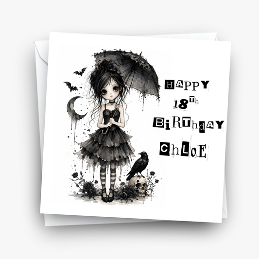 Alternative Gothic Style Birthday Card For Any Age - C866
