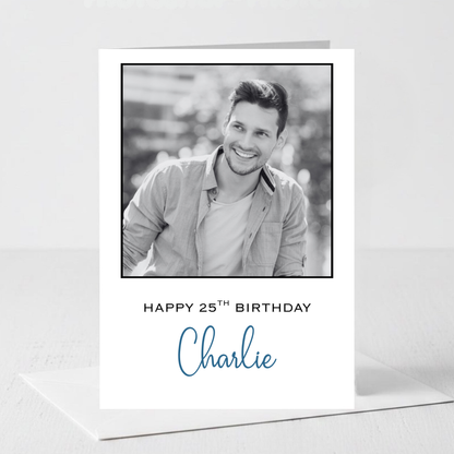 Black and White Photo Birthday Card - PC61