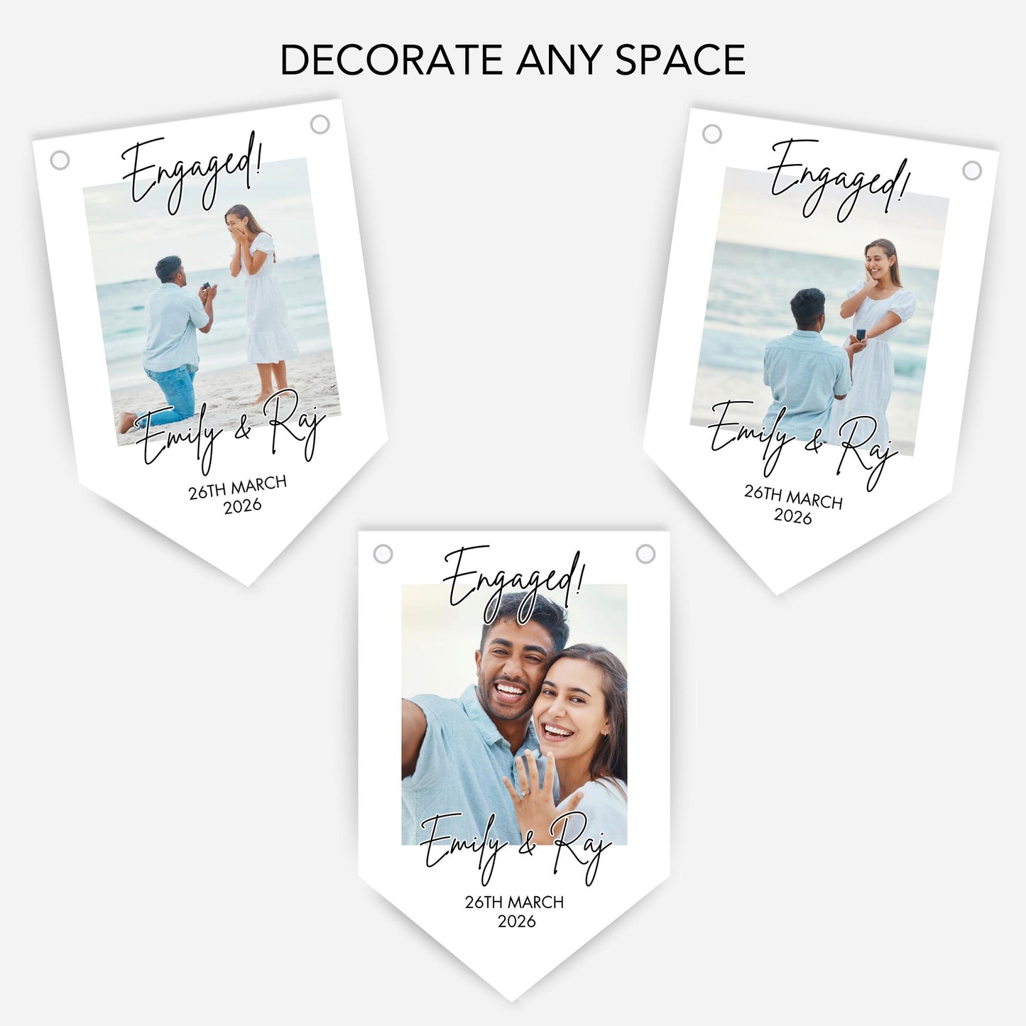 Photo Engagement or Wedding Bunting -  B277